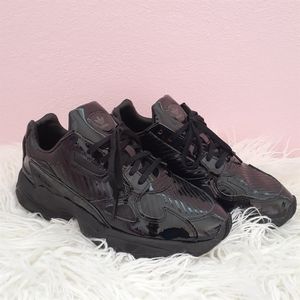Adidas falcon glossy black